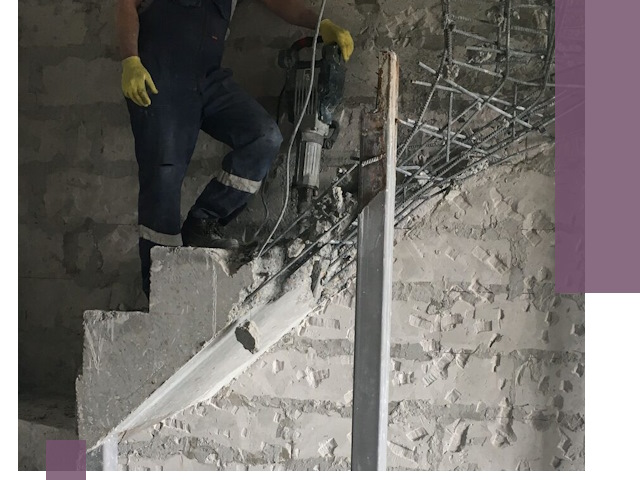 Демонтаж металлических и бетонных лестниц в Клине