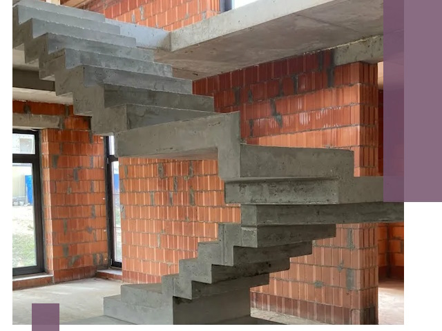 Изготовление бетонных лестниц под ключ в Клине