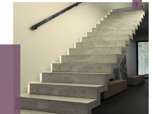 Облицовка бетонных лестниц в Клине от 4610 руб/м2 