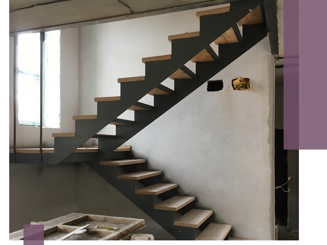 Изготовление лестниц на металлокаркасе в Клине от производителя