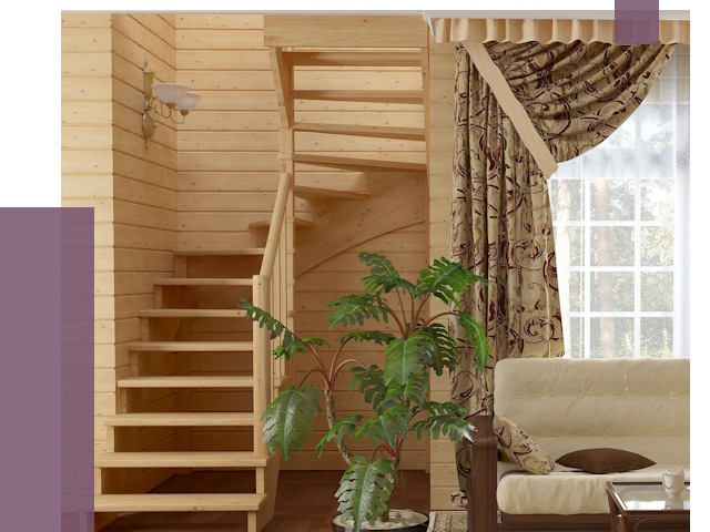 Лестницы для дачи в Клине от 76069 руб.  | ПРОЛЁТ-Кли