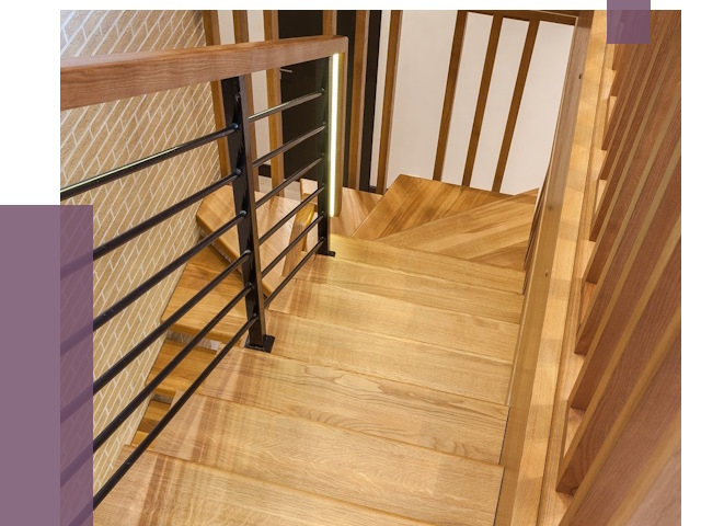 Лестницы из ясеня в Клине под ключ от 10040 руб. 