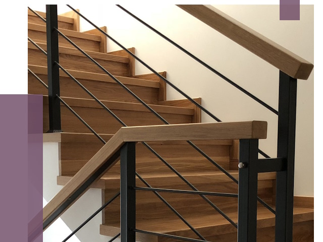 Обшивка металлической лестницы деревом в Клине от 4354 руб.