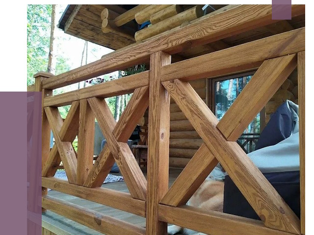 Деревянные перила под ключ в Клине от 7684 руб. 