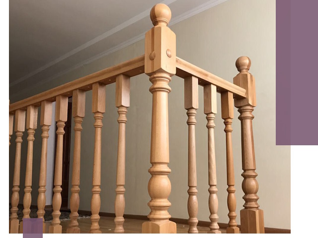 Деревянные перила на заказ в Клине: монтаж и изготовление