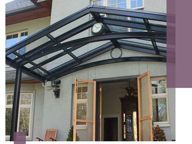 Изготовление и монтаж навесов и козырьков в Клине