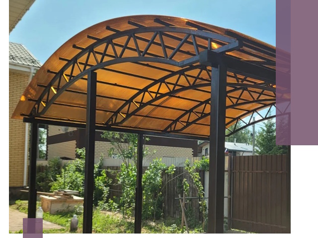 Изготовление навесов под ключ в Клине из качественных материалов