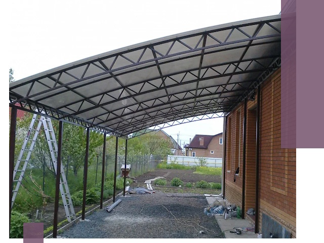 Профессиональный монтаж навесов под ключ в Клине