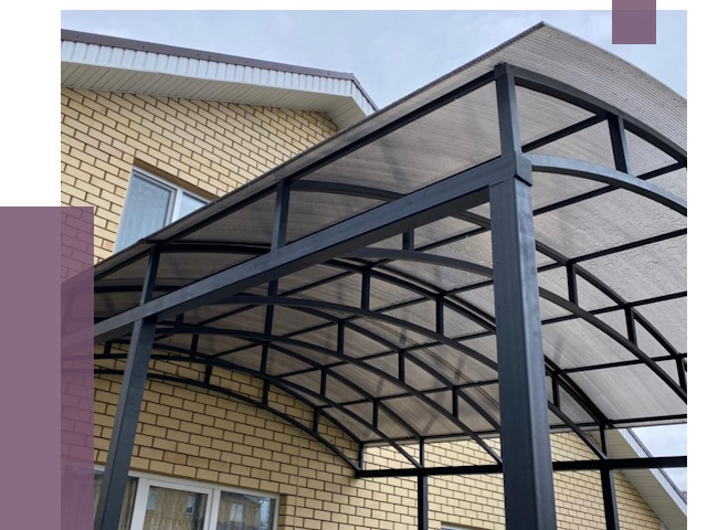 Монтаж козырьков в Клине от 11526 руб. | ПРОЛЁТ-Кли