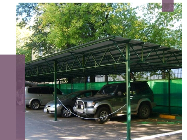 Навесы для парковки в Клине от 80423 руб. заказать | ПРОЛЁТ-Кли