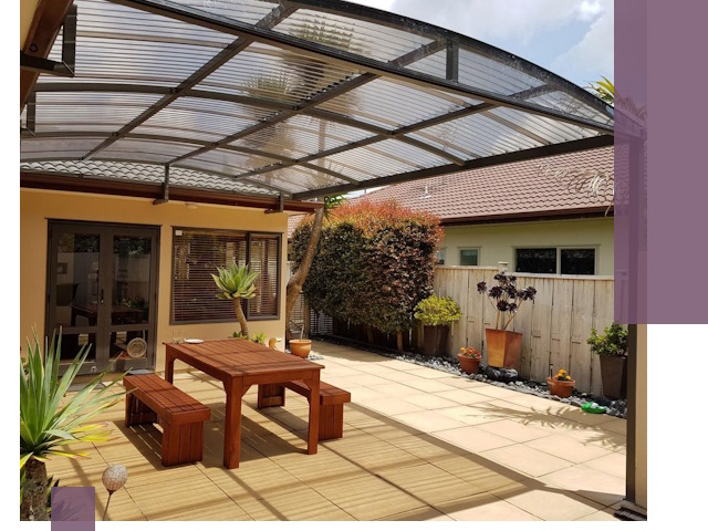 Навесы во двор под ключ в Клине — изготовление и монтаж