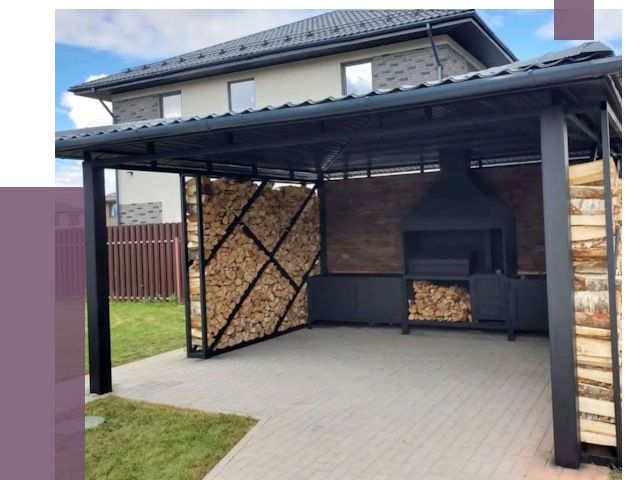 Навесы для барбекю в Клине от 12755 руб. под ключ | ПРОЛЁТ-Кли