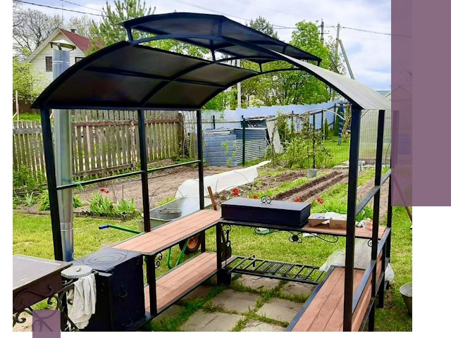 Навесы для барбекю в Клине: изготовление, монтаж и демонтаж