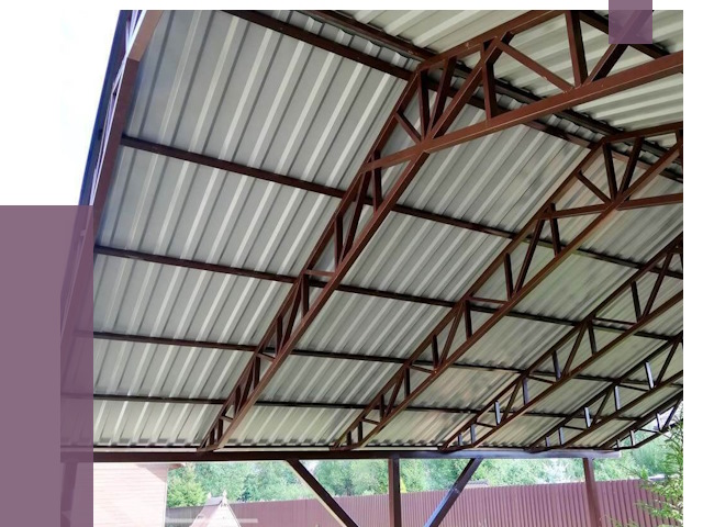 Навесы из профнастила в Клине от 7376 руб. | ПРОЛЁТ-Кли