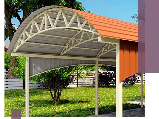 Навесы из профнастила под ключ в Клине — установка и монтаж