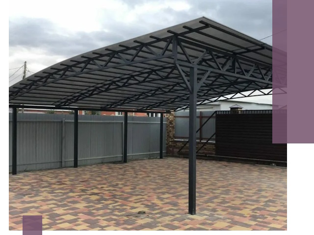 Металлические навесы под ключ в Клине — изготовление и монтаж