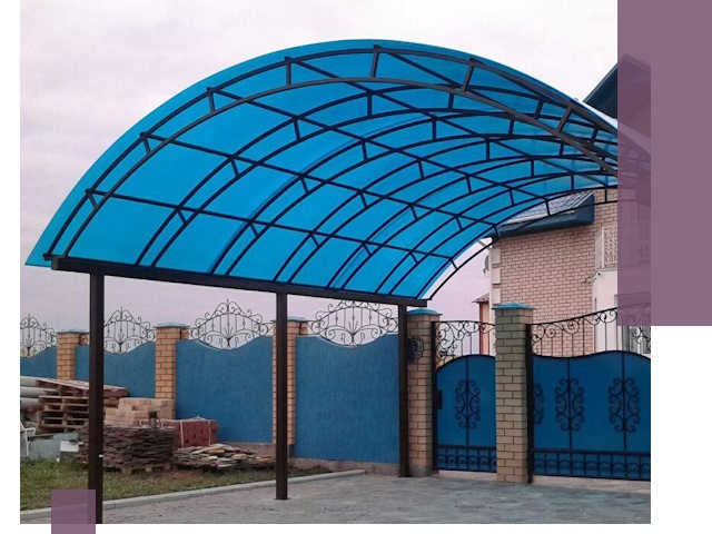 Арочные навесы под ключ в Клине — изготовление и монтаж