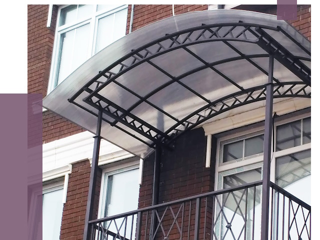 Козырьки над балконом в Клине от 8657 руб. | ПРОЛЁТ-Кли