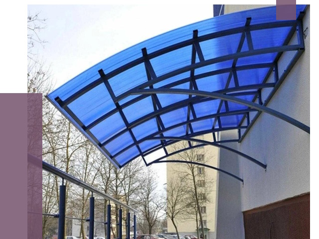 Козырьки из поликарбоната в Клине от 4303 руб. под ключ | ПРОЛЁТ-Кли