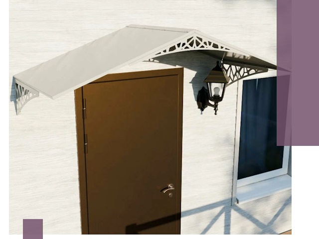 Металлические козырьки на входы и террасы в Клине