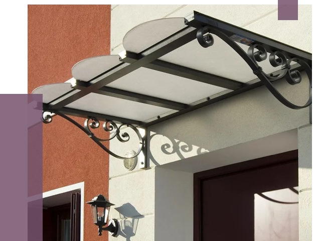 Односкатные козырьки в Клине от 8401 руб.  | ПРОЛЁТ-Кли