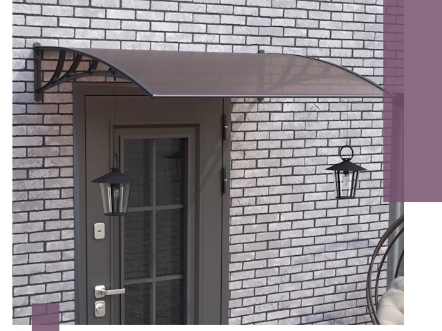 Недорогие козырьки и навесы под ключ в Клине